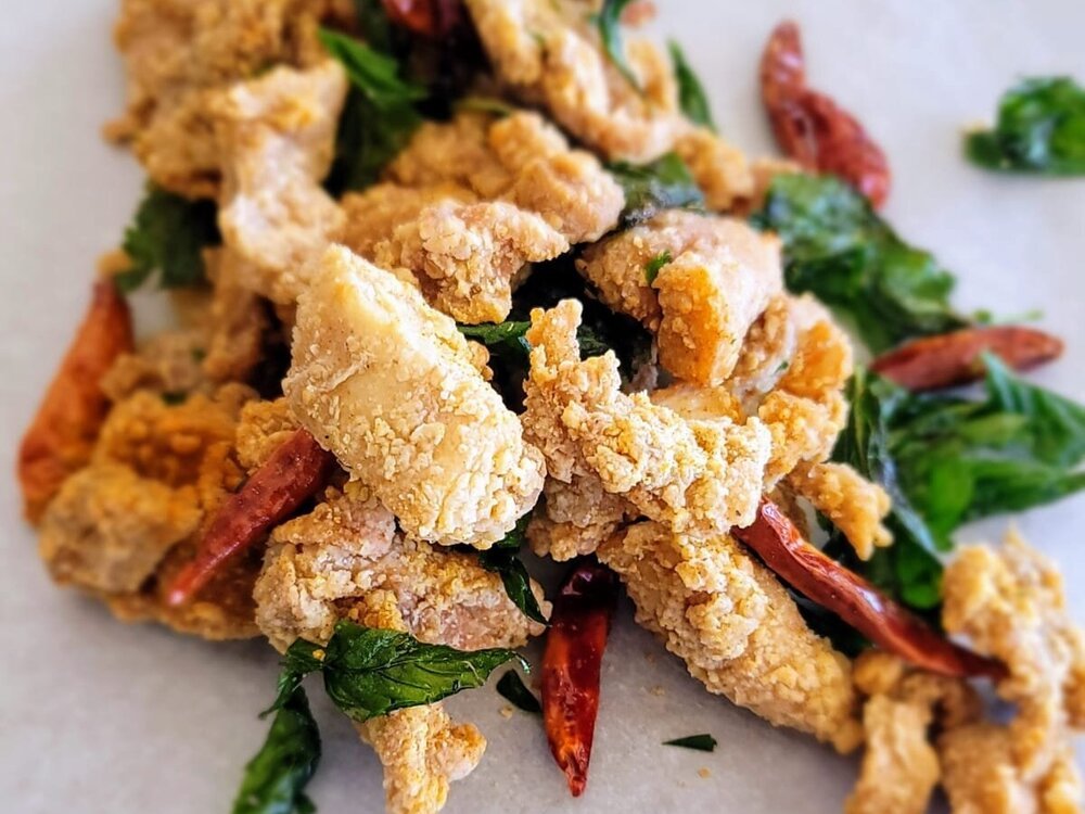 Taiwanese style popcorn chicken - Served a la carte or with a side of fries or rice